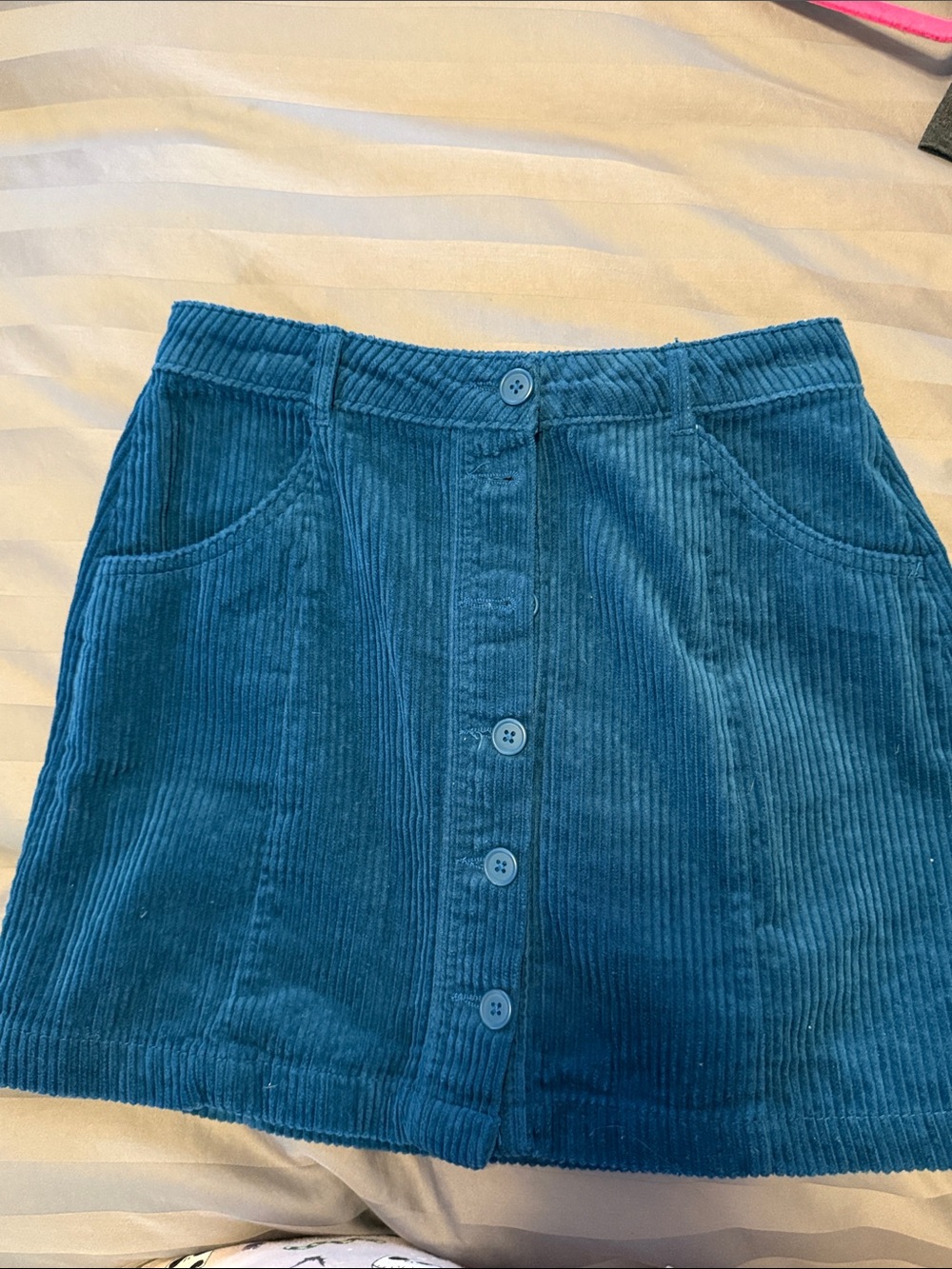 Forever 21 corduroy blue short button up skirt. Medium